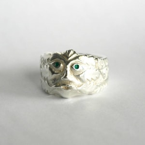 Green Man Ring, nature jewelry, silver ring, pagan jewelry