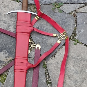 medieval Scabbard suspension assembly
