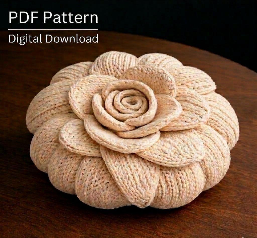 30 Flower Pillow Crochet Patterns for Cozy, Giftable Home Décor 24 Chunky Flower Pillow Crochet Pattern PDF