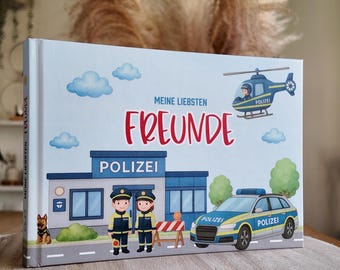 Freundebuch Kinder Polizei Geschenk Kindergarten Junge Einschulung Album Kita Freunde Buch Schule Schulanfang