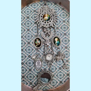 ANCIEN CLAVET CHATELAINE argent massif minerve 19ème EUR 39,00 - PicClick FR