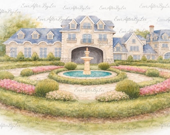 Park Château Estate Illustration | New Jersey Wedding Venue (Digital Download)