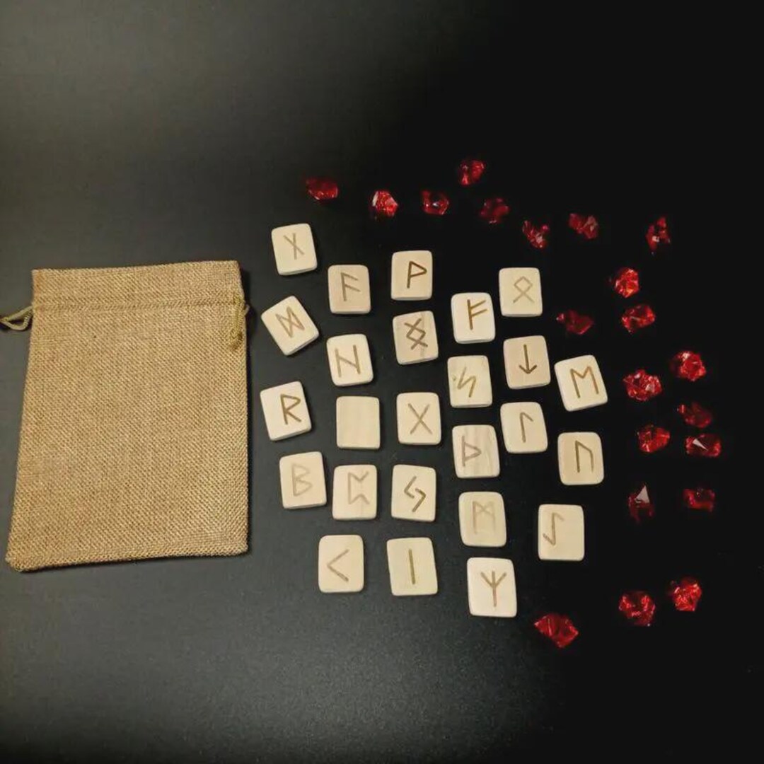Handmade Runescape Runes Handmade Wooden Rune Set – Elder Futhark Runes, Linden Wood Viking ...