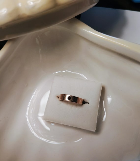 12k Gold Filled Child Ring with Tiny Ruby (c. 193… - image 6