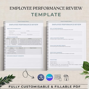 従業員業績評価テンプレート | スタッフ評価フォーム | 年次評価シート | HR フォーム | 記入可能な PDF |