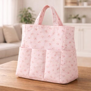Organizer Tote Bag Sewing Pattern PDF, Multi Pocket Tote Bag, Step by ...