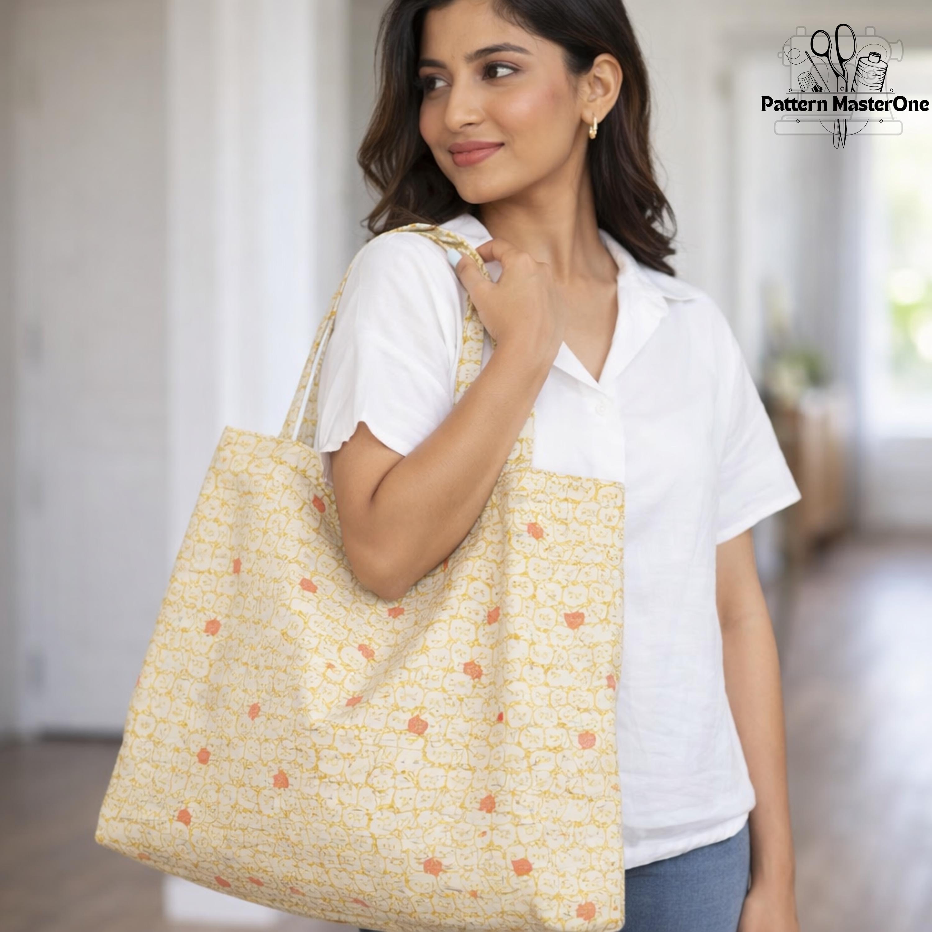Super Simple Tote Bag Sewing Pattern PDF, Beginner Friendly Easy Tote ...