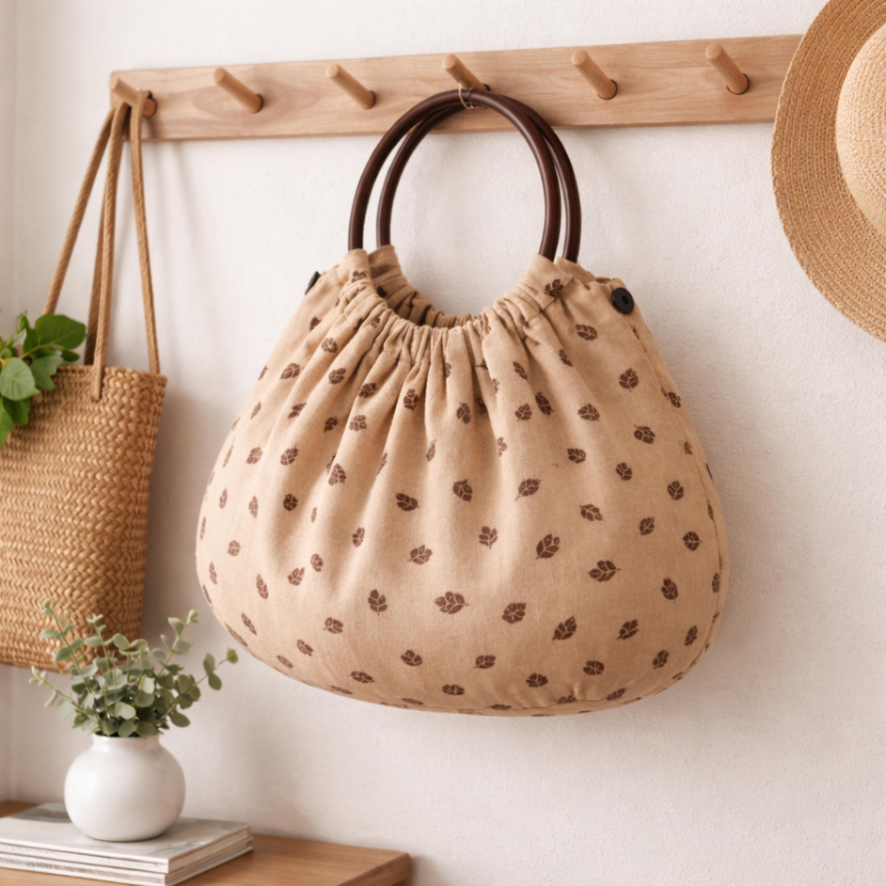 Ring Handle Tote Bag Sewing Pattern PDF, Beginner Friendly Bamboo ...