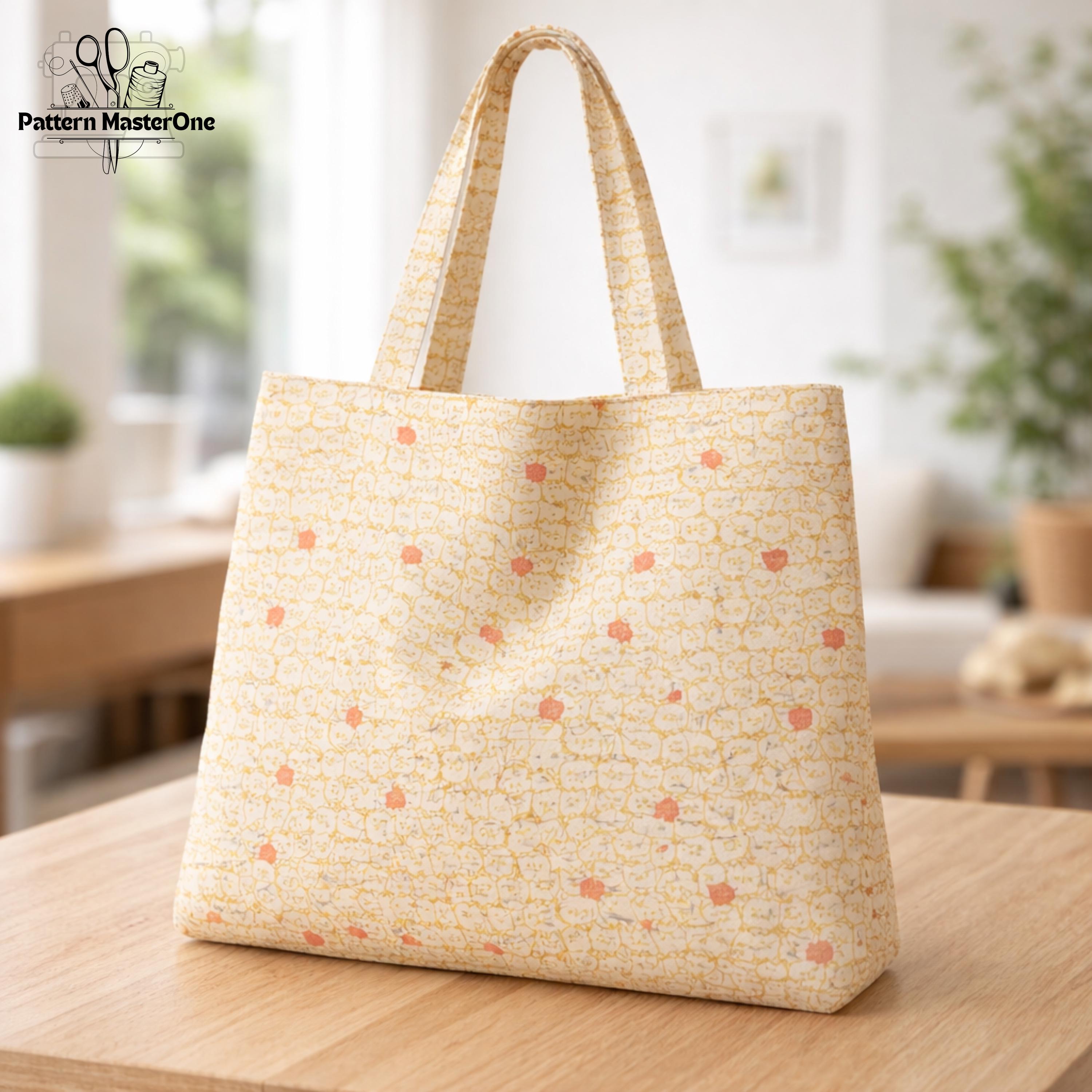 Super Simple Tote Bag Sewing Pattern PDF, Beginner Friendly Easy Tote ...