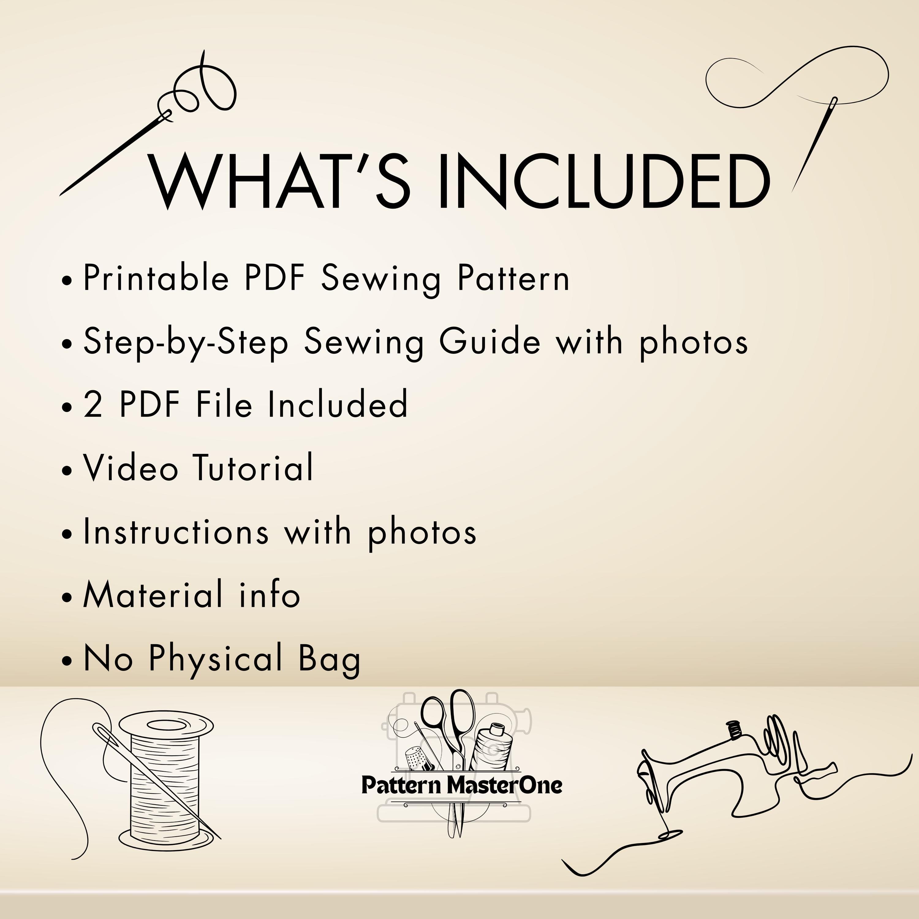 Easy Makeup Bag Sewing Pattern PDF, Zipper Pouch Tutorial, Beginner ...