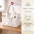 Multi Pockets Tote Bag Sewing Pattern PDF, Canvas shopper bag, Step by Step Instructions with Photos, Video Tutorial, Instant Download product logo