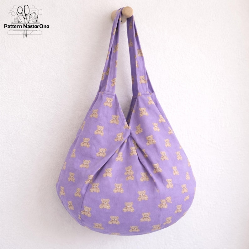 Hobo Tote Bag Sewing Pattern PDF, Slouchy Shoulder Bag Tutorial ...