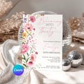 Pink Floral 30th Birthday Invitation, Feminine Garden Party Invite, Blooming Into Thirty Canva Template product logo