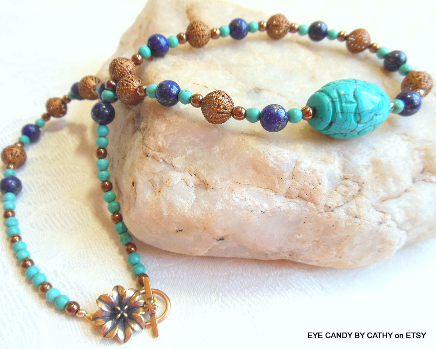 Lapis Necklace Turquoise Necklace Turquoise Pendant Antique - Etsy Sweden