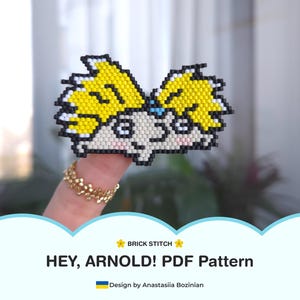ARNOLD! Perlenbrosche-Anleitung | Brick Stitch Schmuck (PDF + Video-Tutorial (englische Untertitel))