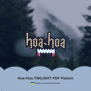 Patrón de cuentas Hoa Hoa Trend / PDF de punto ladrillo, tutorial digital de punto peyote / estética crepuscular melancólica