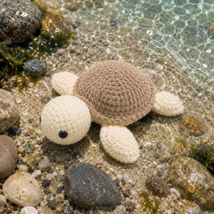 Wzór na szydełkowego żółwia Amigurumi do pobrania w formacie PDF | Pluszowy pluszak morski (do pobrania natychmiast)