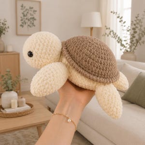 Crochet Turtle Pattern PDF, Easy Amigurumi Tutorial, Baby Sea Animal Plush (Instant Download)