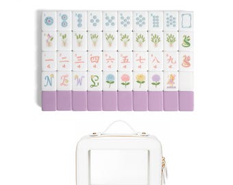 Purple Secret Garden Collection American Mahjong Tile Set (160pc)