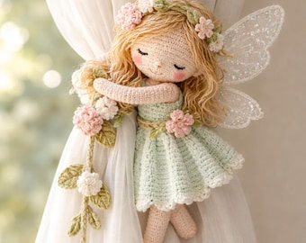 Patrón de sujetador de cortina de hadas a crochet – Sujetador floral caprichoso (Descarga digital)