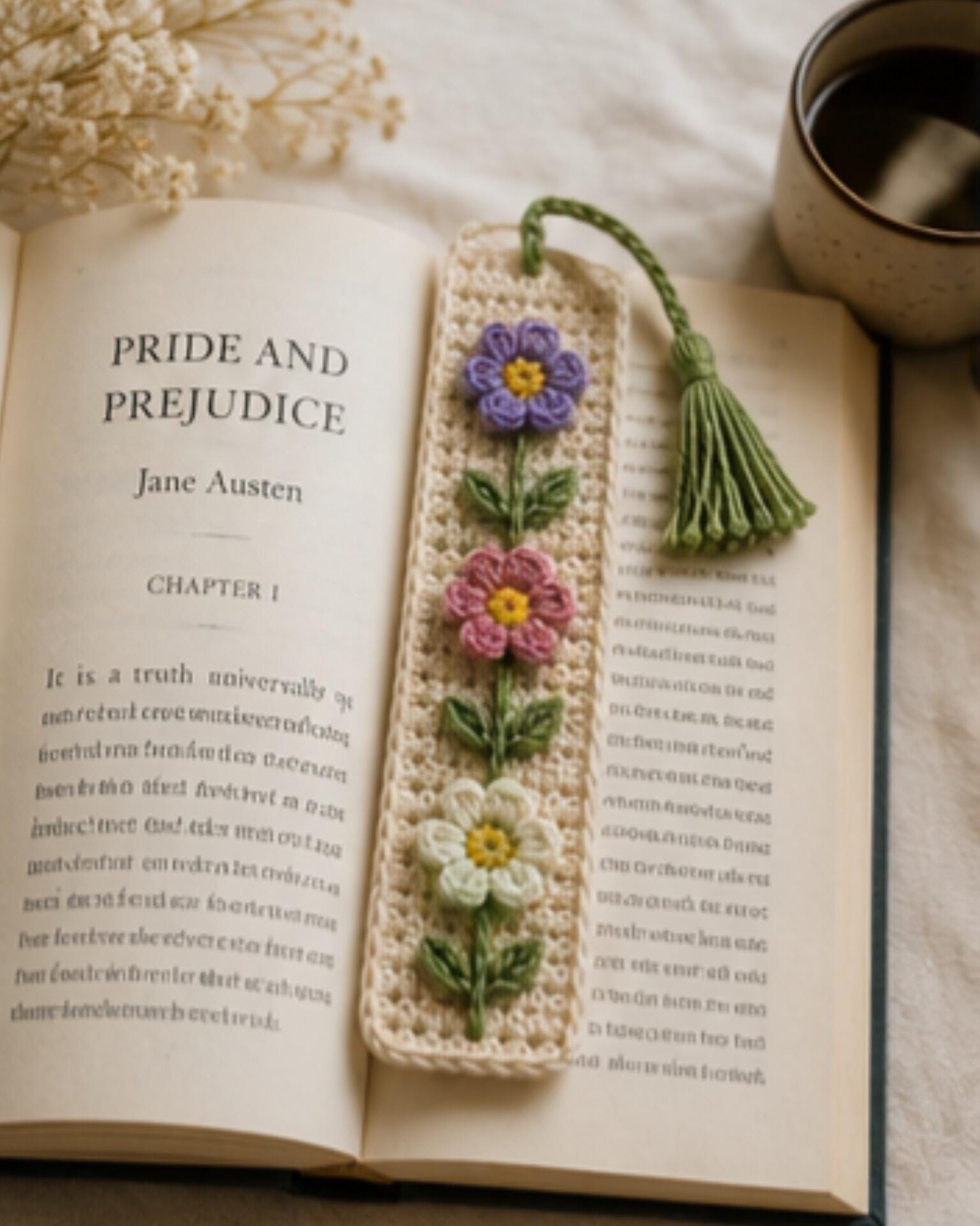 38 Flower Bookmark Crochet Patterns to Add a Handmade Touch to Reading Time 18 Floral Crochet Bookmark Pattern Beginner Flower Bookmark