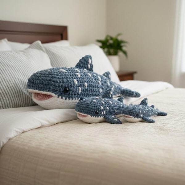 Crochet Whale Shark Pattern PDF | Amigurumi Plush Tutorial (Beginner)