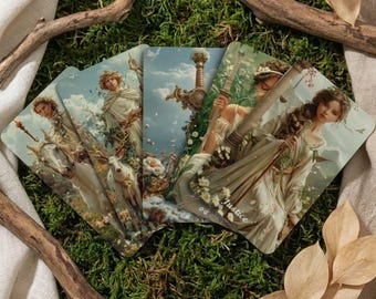 Baraja de Tarot Spring Sprout, para principiantes, bordes dorados, 80 cartas