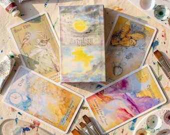 Baraja de oráculo astrológico Heavenly Bodies, juego de tarot de 51 cartas para adivinación y predicción del destino, juego de adivinación para fiestas, cartas compactas de 10,4 x 6 cm.