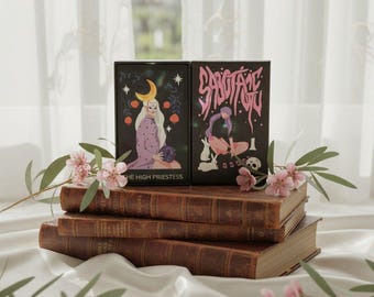 Baraja de Tarot Mística Femenina con caja rígida, 78 cartas de Tarot Sabotaje, cartulina premium de 350 g/m², Tarot de lujo para principiantes y profesionales
