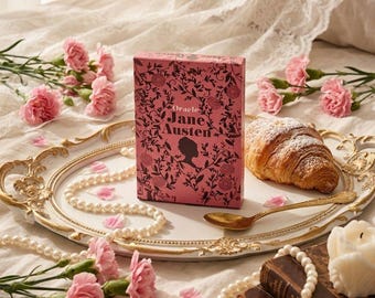 Baraja de oráculo de Jane Austen, 40 cartas de adivinación de la época de la Regencia para amantes del tarot y lectores empedernidos, regalo literario, pequeño estuche de viaje de 10,5 x 7,5 cm.