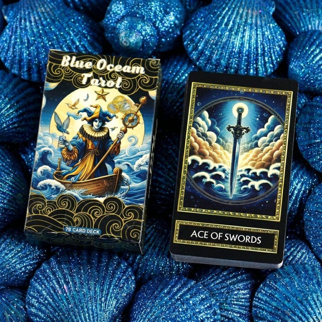 Ocean Wave Tarot Deck, Set of Oracle Cards, Compact 4.06 × 2.36 In ...