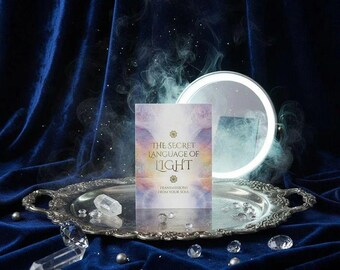 Baraja de Oráculo El Lenguaje Secreto de la Luz, Transmisiones del Alma, 10 x 6 cm, Guía Espiritual, Cartas de Adivinación, Lecturas Intuitivas