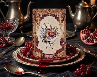 Cartas de Lenormand de Sueño de Cuento de Hadas / Baraja de Oráculo de 42 Cartas / Baraja de Adivinación de Estilo Caricatura / Cartas de la Fortuna del Sistema Rana / 10,9 × 5,9 cm