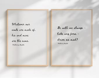 Wuthering Heights Quote Print - Printable Wall Art - Bundle