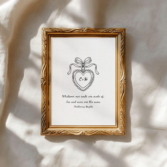 Wuthering Heights Quote Print – Literary Wall Art (Digital Download)