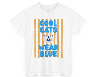 Apraxia Awareness Cool Cats Wear Blue T-Shirt