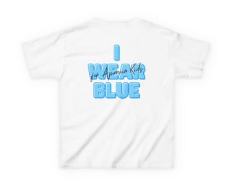I Wear Blue for Apraxia, Kids T-Shirt | Personalized Name, Apraxia Awareness