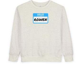 Sweat personnalisé « Hello My Name is » Apraxie de la parole pour tout-petits