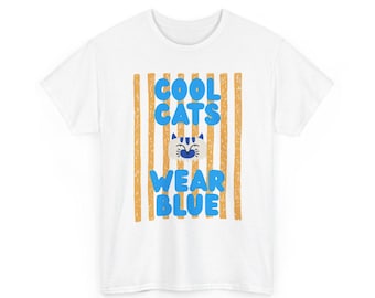 T-shirt « Les chats cool portent du bleu » pour la sensibilisation à l’apraxie, T-shirt pour l’apraxie infantile, T-shirt de soutien CAS pour adultes, jeunes et tout-petits