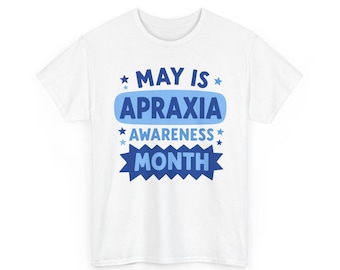 Apraxia Bewusstseins-Shirt - Logopädie-Shirt | SLP Shirt | Blaues Band-Bewusstseins-T-Shirt | Logopädie | Kinder T-Shirts