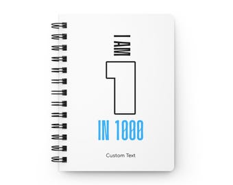 Journal à spirale « Je suis 1 sur 1000 » | Impression sur le chiffre de la sensibilisation