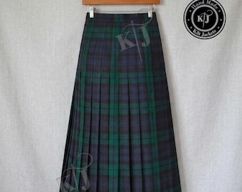 Women’s Black Watch Tartan Kilt | Pleated Scottish Highland Skirt