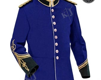 Victorian British Officer Tunic - 1879 Zulu War Blue Melton Wool & Gold Braid