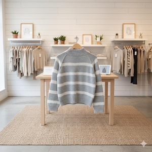 Step By Step Raglan Sweater Knitting Pattern (Adult PDF)