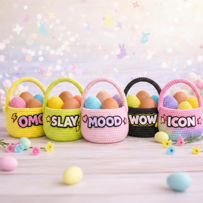 Easter Bunny Basket Crochet Pattern | Amigurumi Easter Basket PDF ...