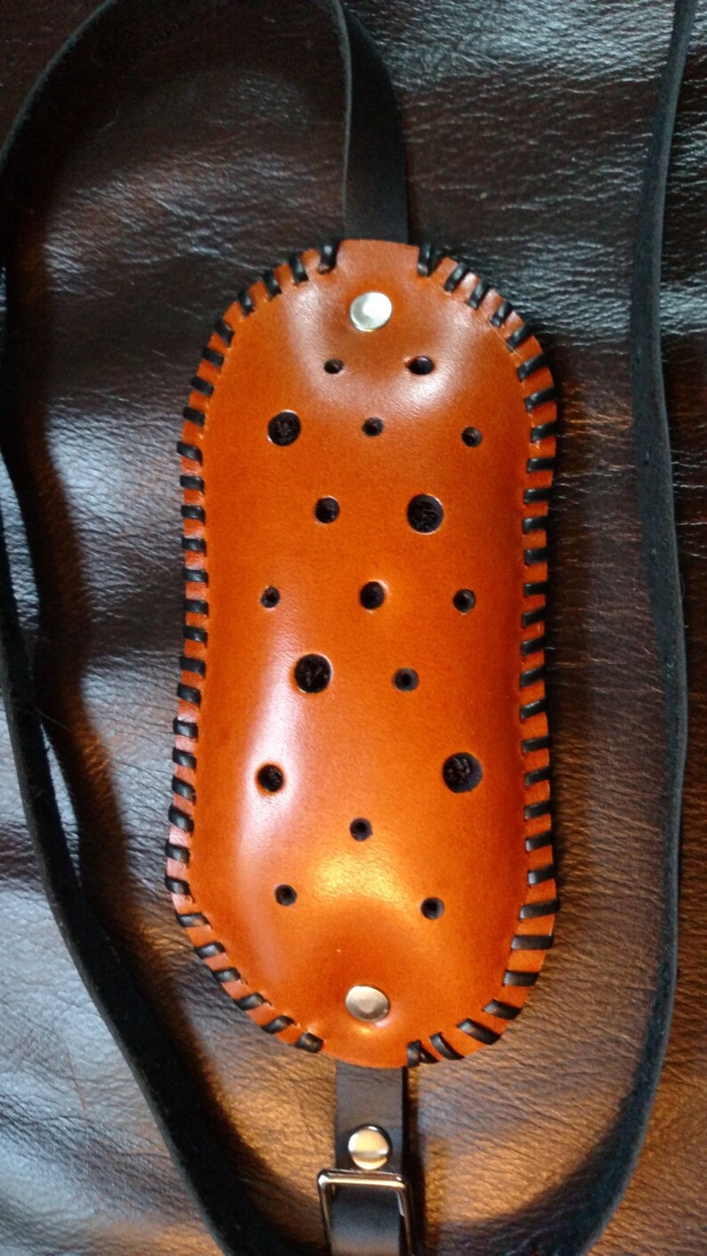 Orange Leather Knitting Belt drumdyed Etsy