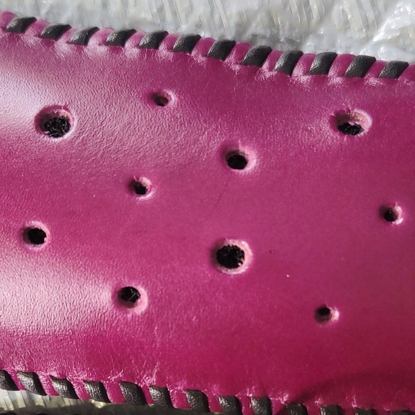 Medium Purple Leather Knitting Belt