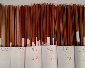 13,5" och 9,5" strömpinnar - Bambu strumpstickor
