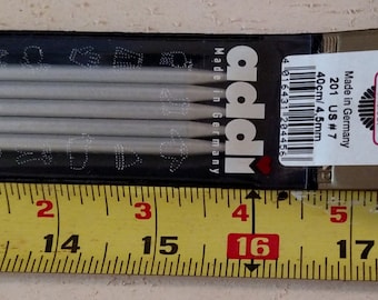 Addi DPNs - 15.75" - Aluminum Double Pointed Needles