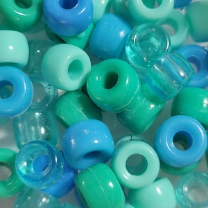 Ocean Blue Bead Mix, Blue Pony Bead Mix for Bracelet, Blue Beads for  Necklace, Blue Beads for Bracelet, 9mm Beads for Kandi Jewelry 